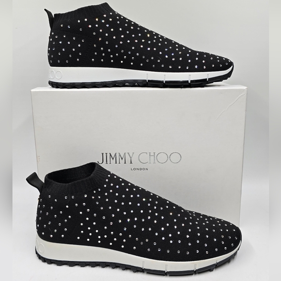 Jimmy Choo Norway Crystal Sock Sneakers - 40